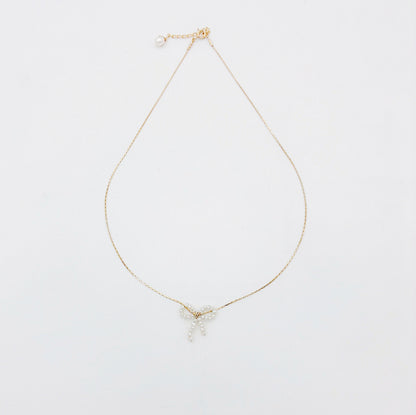 Collier Anita — Collier nœud de perles d'eau douce — bijou mariage artisanal — Les Majestés