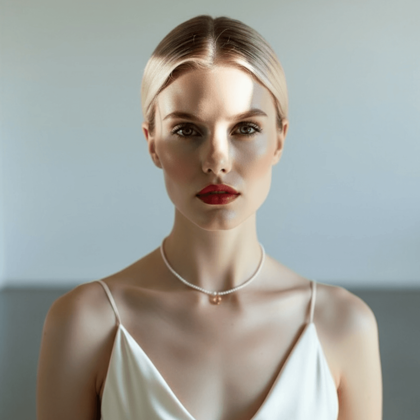 Collier perles d'eau douce et Murano NICOLE — bijou mariage artisanal — Vue portée — Les Majestés