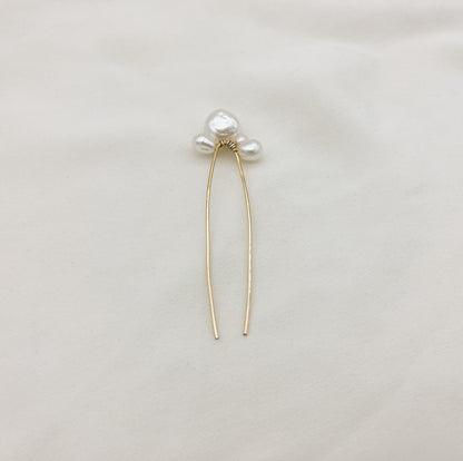 Petit Pic FWP — Petit pic à cheveux perles d'eau douce — accessoire de cheveux Mariage Couture artisanal — Les Majestés