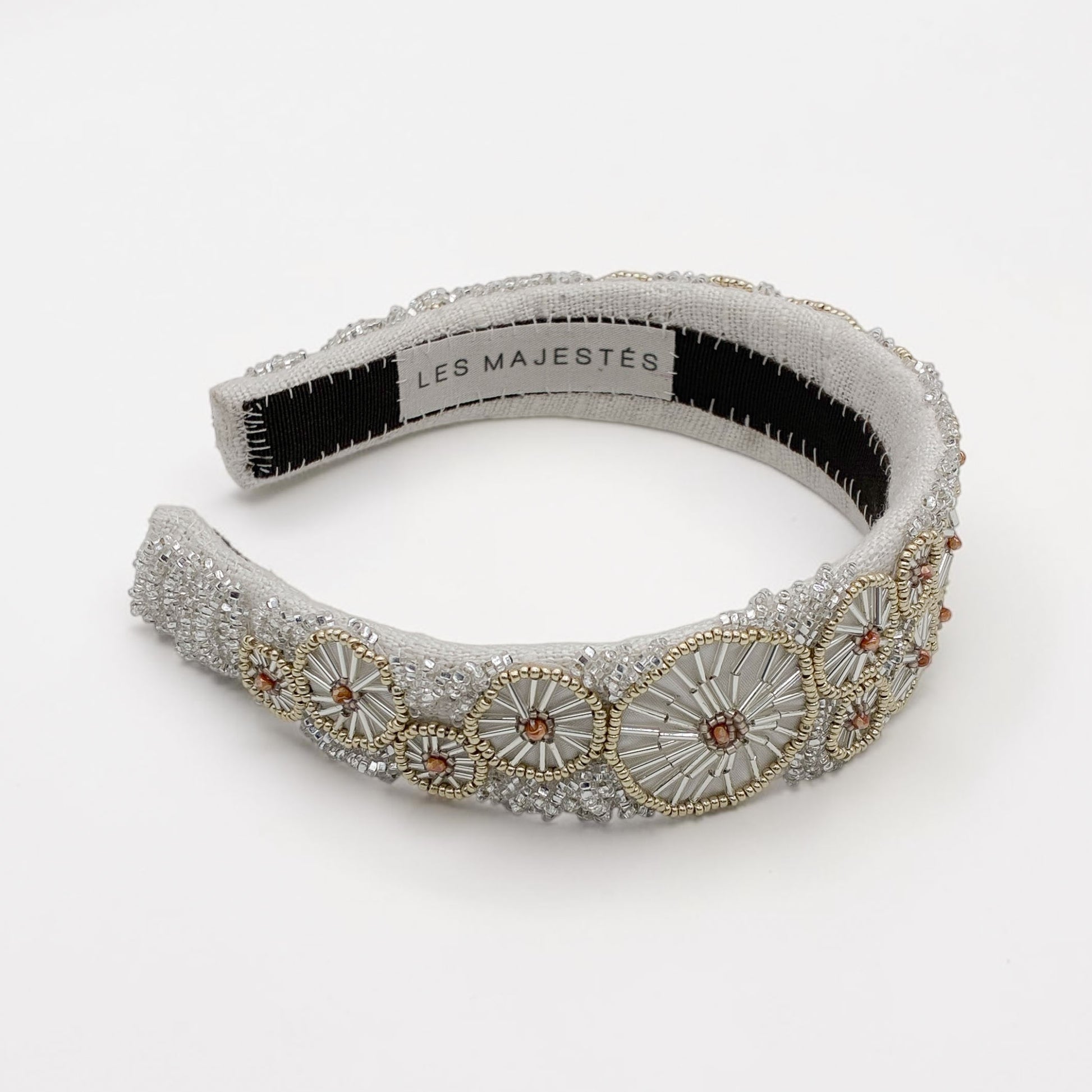 Serre-tête Anne- accessoire de cheveux mariée –Mariage- couture artisanal -  Les Majestés