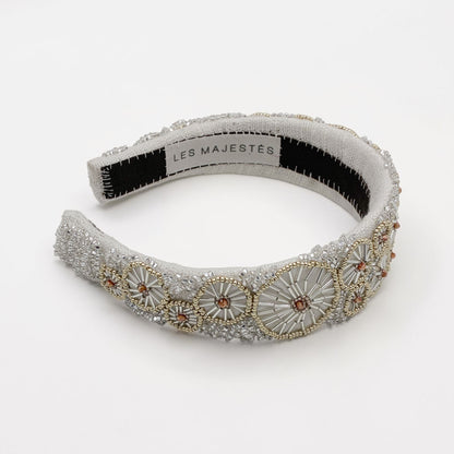 Serre-tête Anne- accessoire de cheveux mariée –Mariage- couture artisanal -  Les Majestés