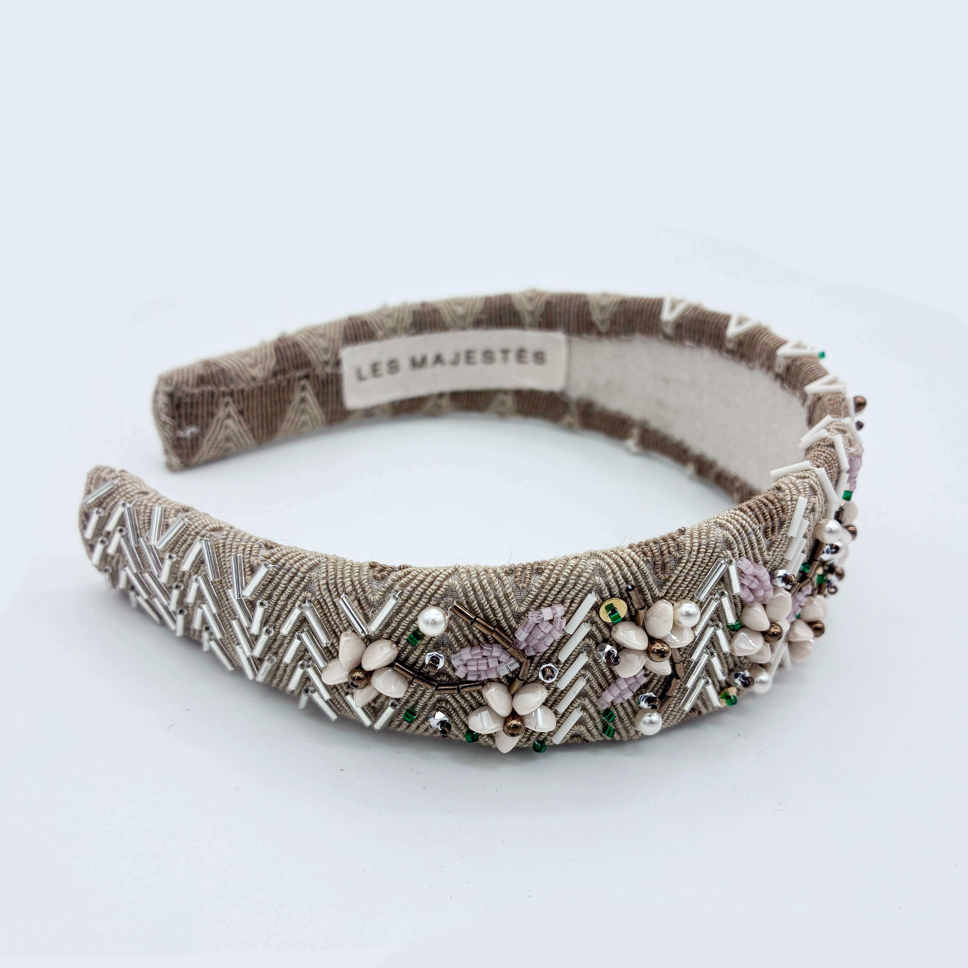 Serre-tête Carla- accessoire de cheveux mariée –Mariage- couture artisanal -  Les Majestés