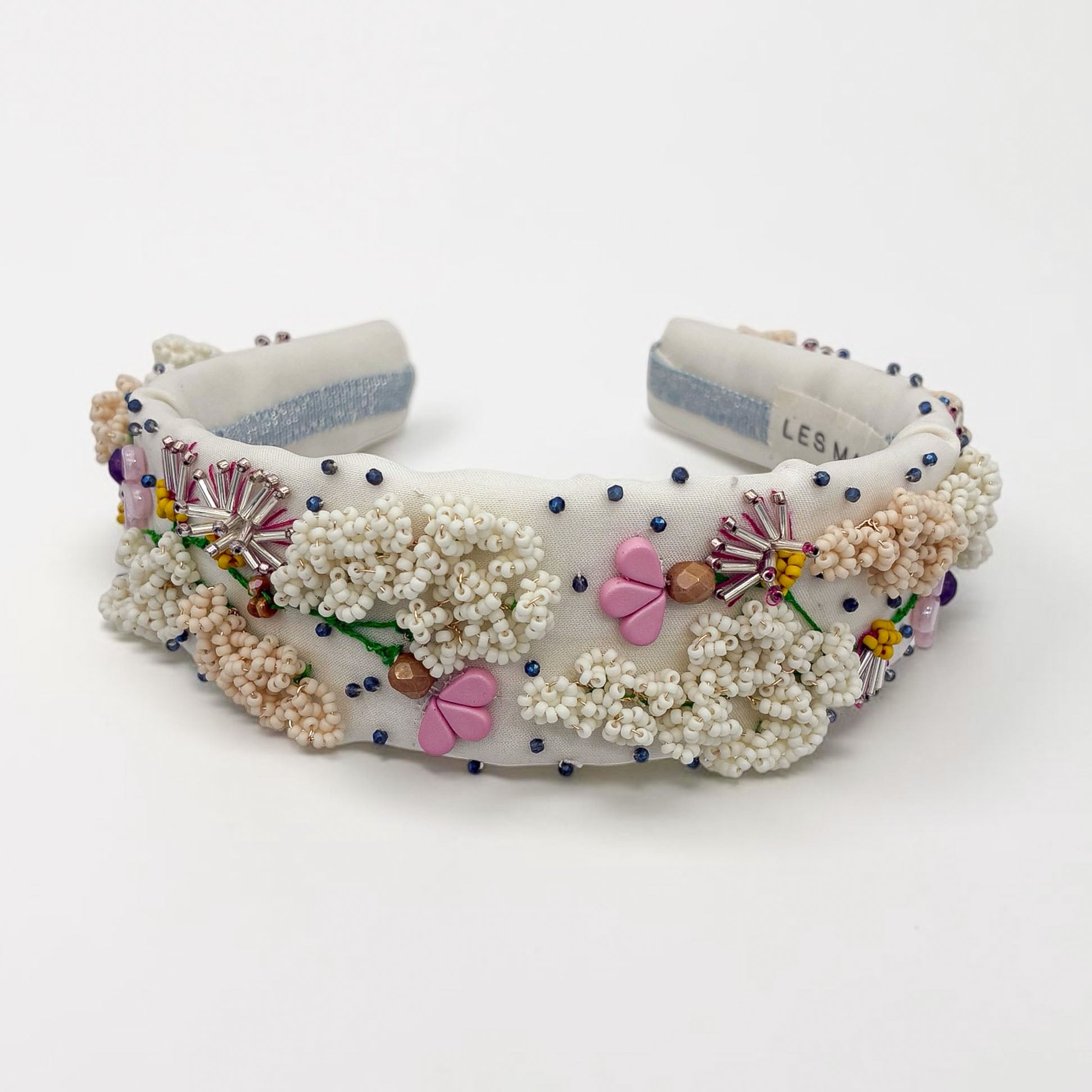 Serre-tête Louison - accessoire de cheveux mariée –Mariage- couture artisanal - Vue portée -  Les Majestés