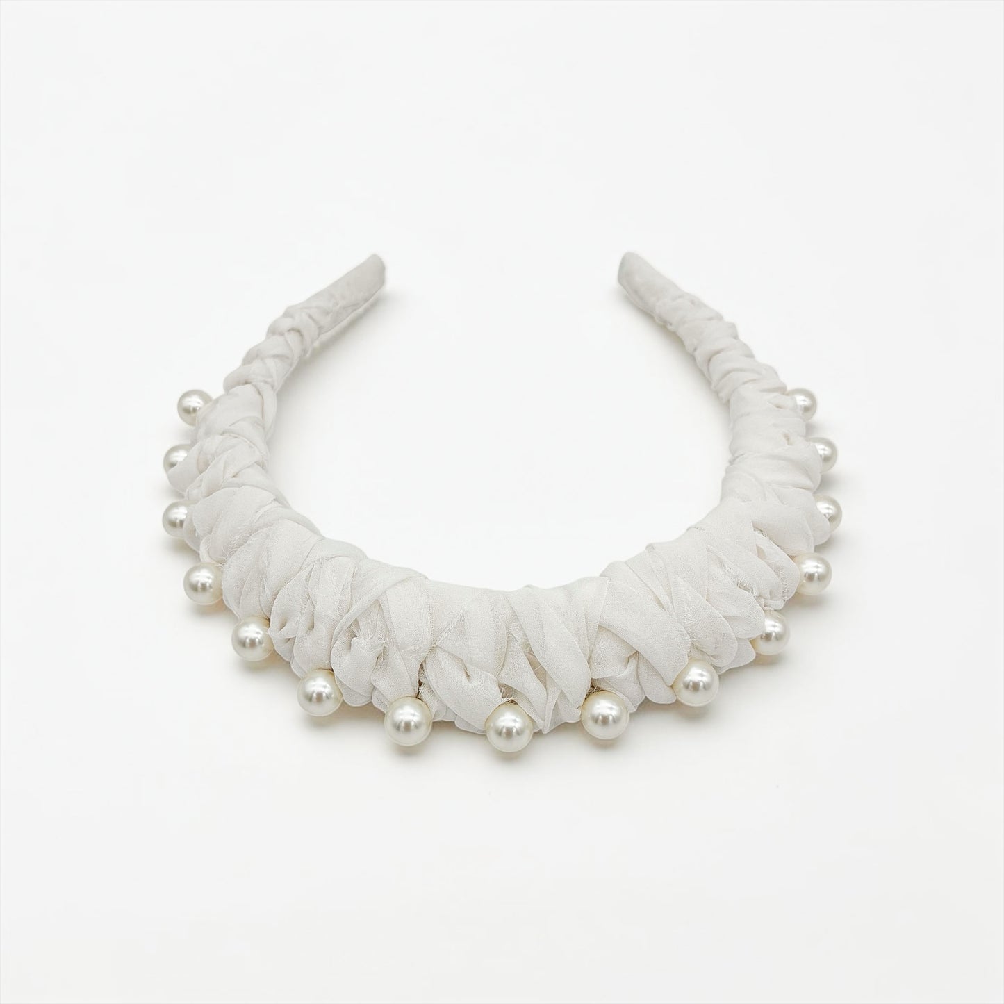 Serre-tête Odette- accessoire de cheveux mariée –Mariage- couture artisanal - Les Majestés