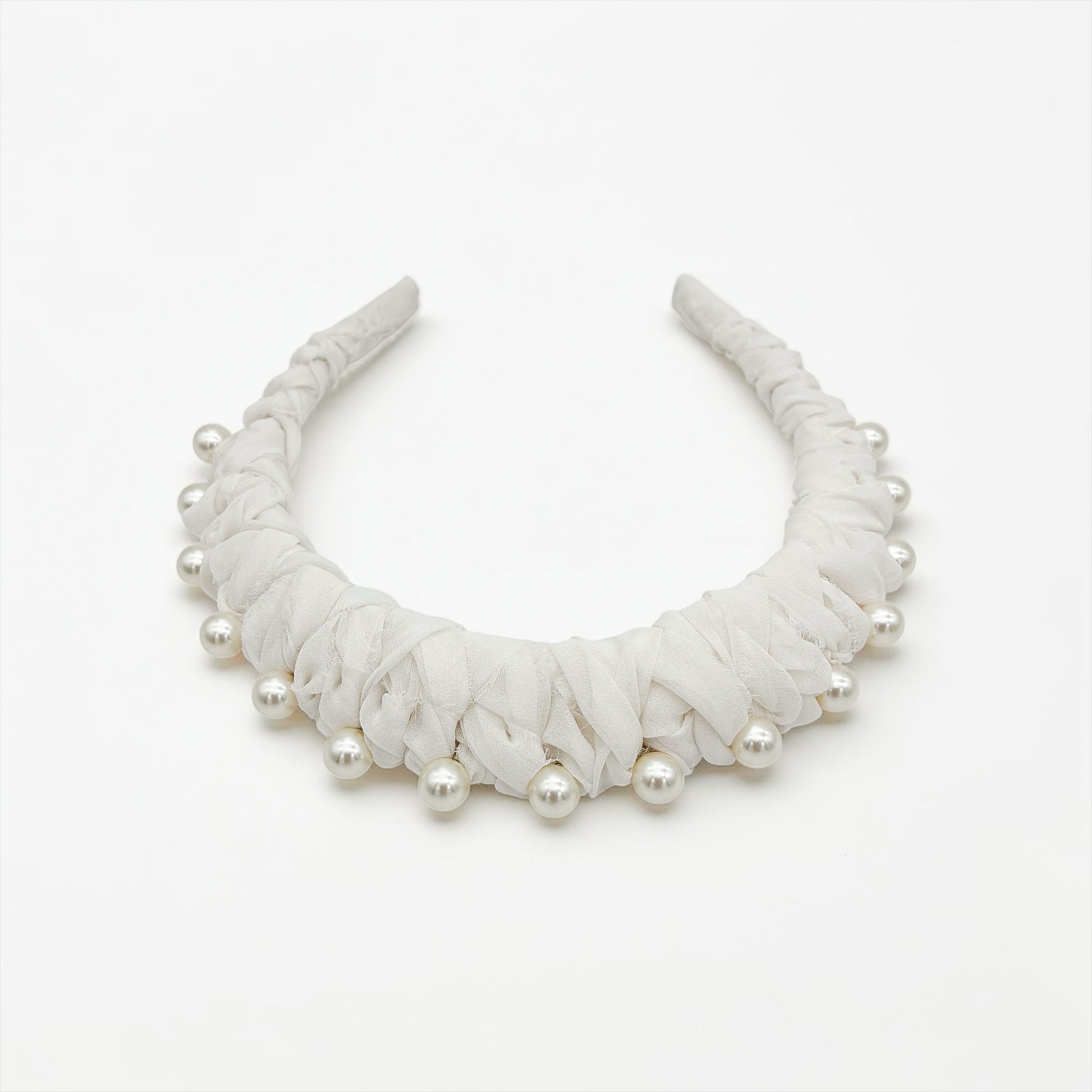 Serre-tête Odette- accessoire de cheveux mariée –Mariage- couture artisanal - Les Majestés