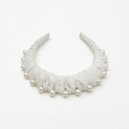 Serre-tête Odette- accessoire de cheveux mariée –Mariage- couture artisanal - Les Majestés