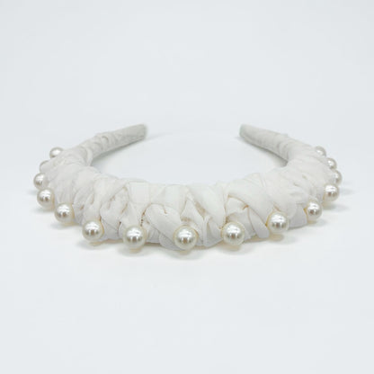 Serre-tête Odette- accessoire de cheveux mariée –Mariage- couture artisanal - Les Majestés