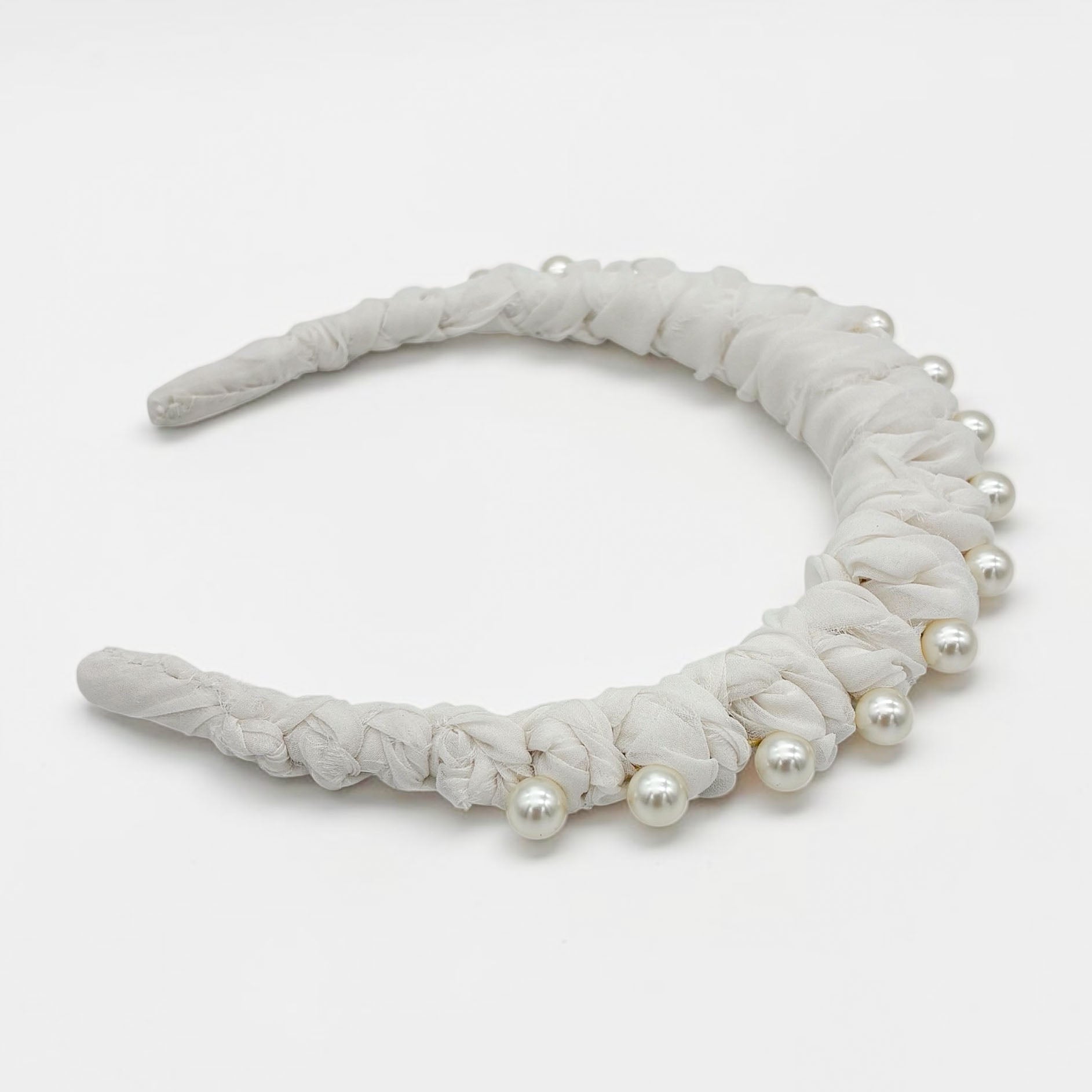 Serre-tête Odette- accessoire de cheveux mariée –Mariage- couture artisanal - Les Majestés