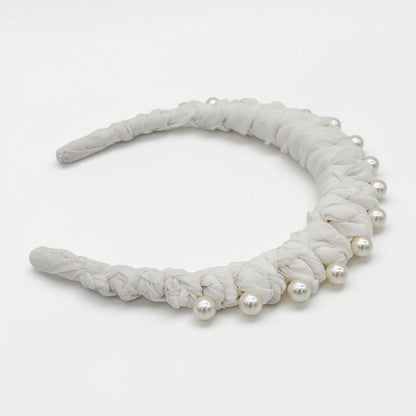 Serre-tête Odette- accessoire de cheveux mariée –Mariage- couture artisanal - Les Majestés
